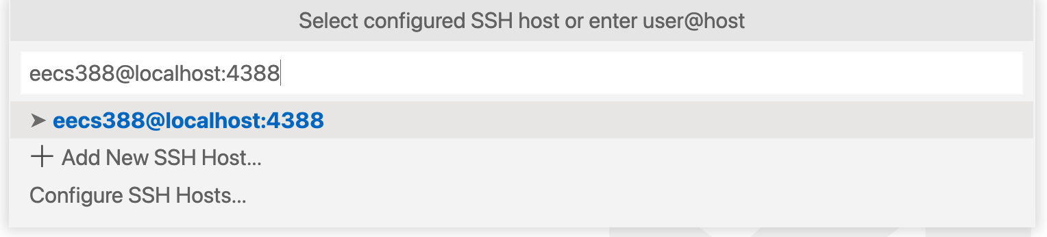 Connect to SSH Host